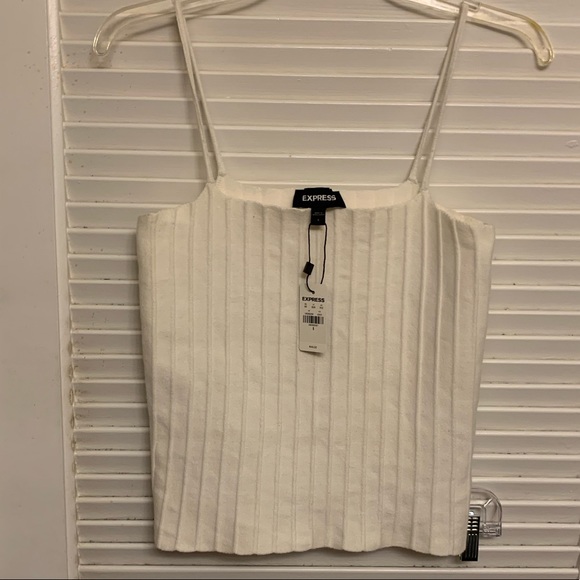 Express White Ribbed Tank - Picture 5 of 8